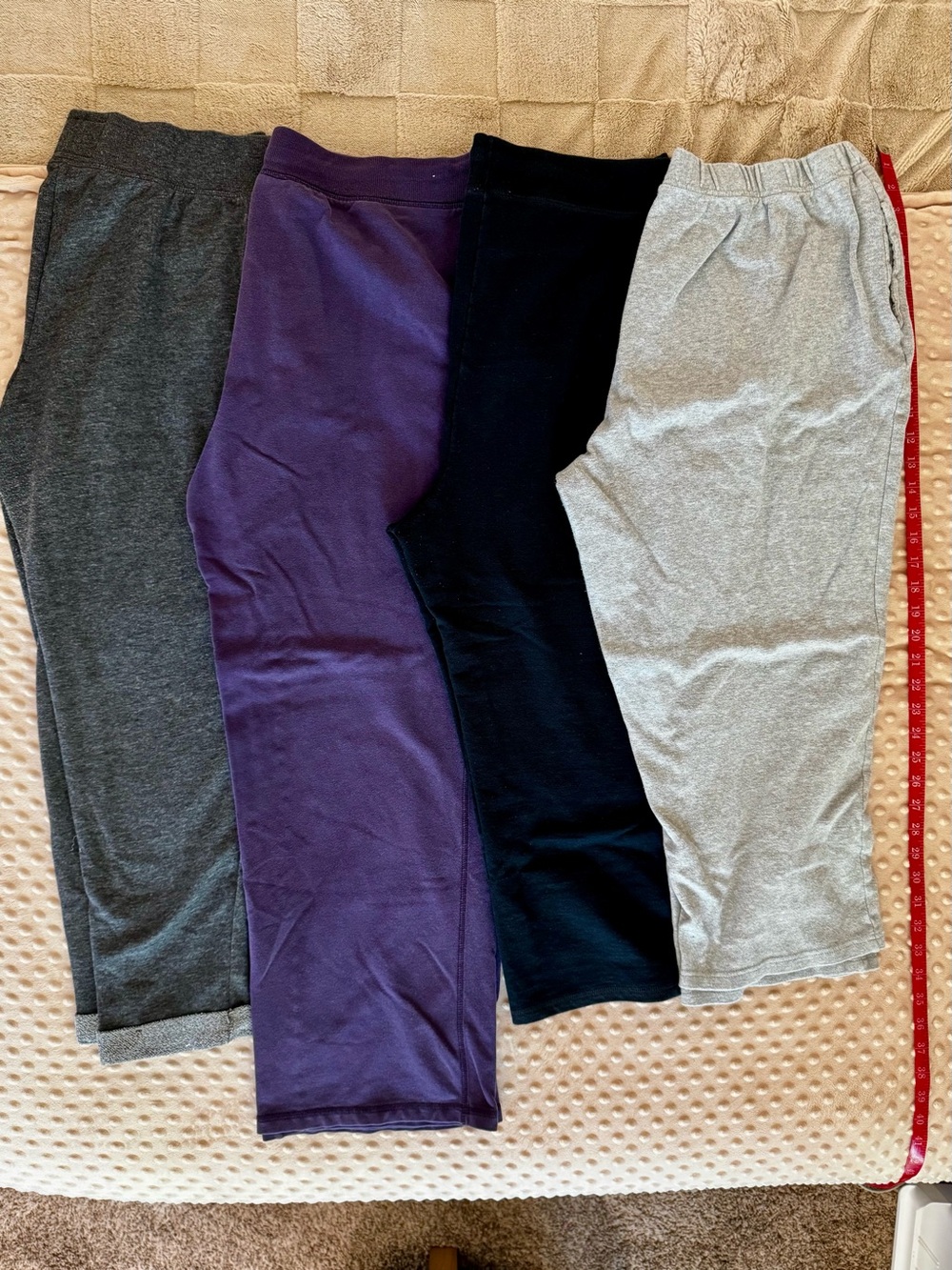 Lot of 4 Women’s Sweats - Purple, Black, Dark Gray, Light Gray